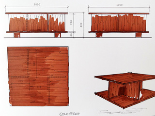 11treedesigns - Couchtisch Zeichnung